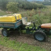 motocoltivator con rimorchio e pompa per verderame