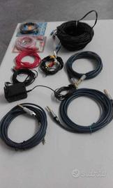 Diversi cavi audio, Jak, Midi, fibra ottica,