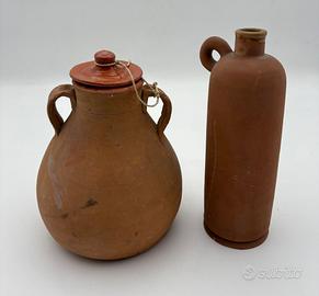 Coppia anfore otri in terracotta vintage