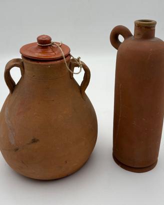 Coppia anfore otri in terracotta vintage