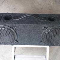 Sistema casse stereo compatto auto con subwoofer