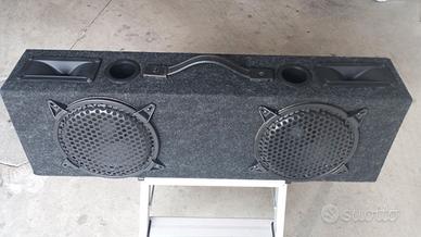 Sistema casse stereo compatto auto con subwoofer