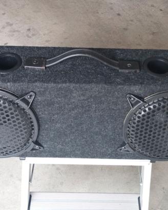 Sistema casse stereo compatto auto con subwoofer