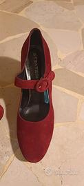 scarpe strategia taglia 40 da donna in pelle rosse