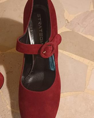 scarpe strategia taglia 40 da donna in pelle rosse
