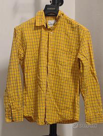 camiciotto Bershka, a quadretti giallo, taglia S