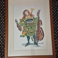 serigrafia Emanuele Luzzati incorniciata 