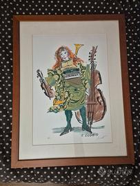 serigrafia Emanuele Luzzati incorniciata 