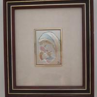 Placca in argento 925 - Madonna con Bambino Gesù