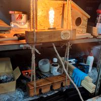 mensola con illuminazione 