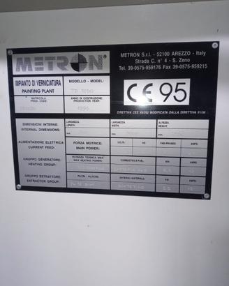 Forno di verniciatura METRON