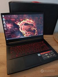 Notebook gaming Msi i7 8gen Gtx