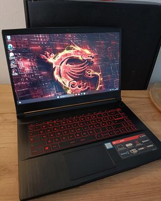 Notebook gaming Msi i7 8gen Gtx