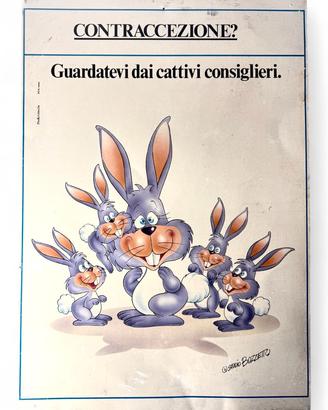 Cartello in metallo anni '80 Studio Bozzetto