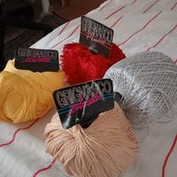 Gomitoli cotone, lurex, ciniglia