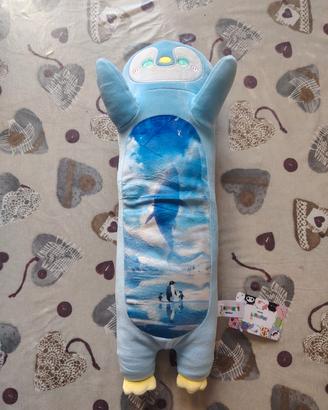 Peluche Mewai azzurro con pinguini