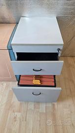 Cassettiera con archivio e chiave