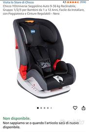 Seggiolino auto + anti abbandono