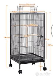 Gabbia/Voliera per uccelli nuova ancora imballata