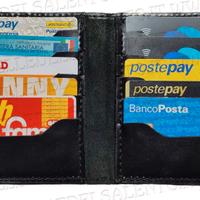 Porta carte di credito artigianale in Vera pelle