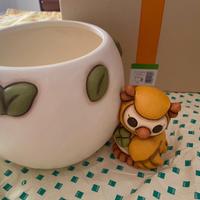 cachepot con gufo Lucky thun 