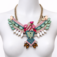 Parure bijoux vintage collana dorata con fiocco