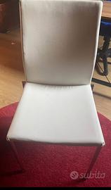 Sedie in ecopelle bianca