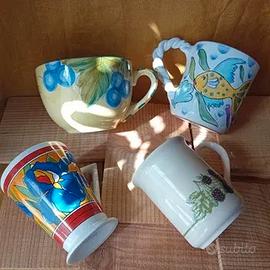 Set 4 tazze vintage England  Hungary Portugal '70