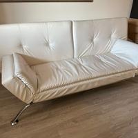 Divano-letto in pelle 3 posti