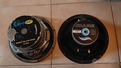 Subwoofer in coppia. compreso sub box Ciare in mdf