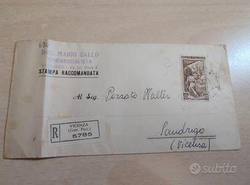 Busta 1953 "Stampa Raccomandata" Curatore Fallimen