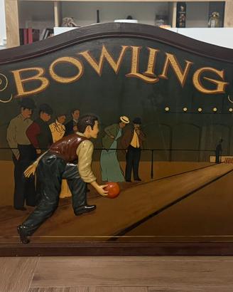 Quadro decorativo vintage “bowling”  in rilievo