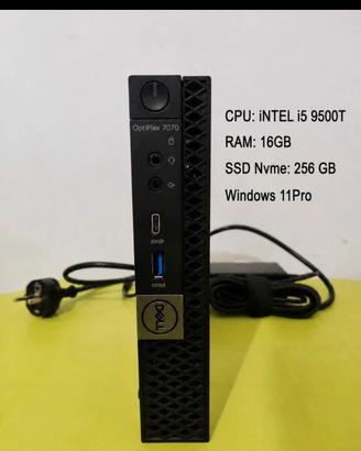 mini pc dell optiplex 7070 i5 9500T 16/256 gb