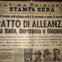 GIORNALE 1940: FIRMA PATTO ROMA-BERLINO-TOKYO