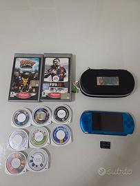 Psp 3004 vibrant blue completa.giochi