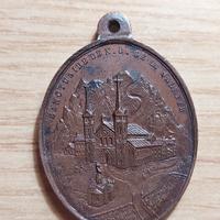 Medaglia ottocentesca Notre Dame de la Salette ecc