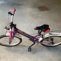 Bici bambina/ragazza Racer 20'' viola e bianca