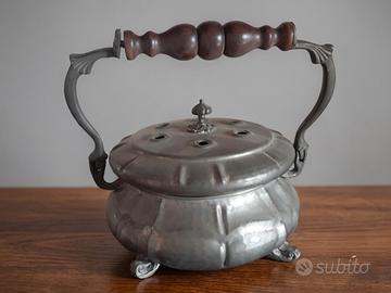 Vintage - scaldino braciere in peltro
