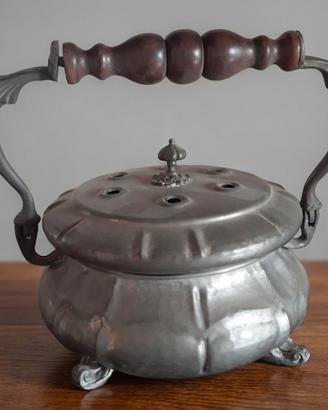 Vintage - scaldino braciere in peltro
