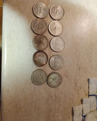 21 monete 500 lire argento