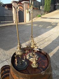 Vintage lampa di olio bronzo