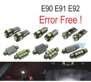 KIT 10 LAMPADE LED INTERNE BMW SERIE 3 E90 E91 E92