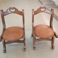 Coppia poltroncine in noce nazionale 