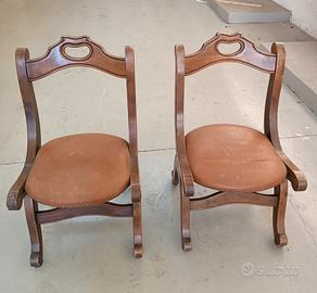 Coppia poltroncine in noce nazionale 