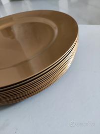 12 sottopiatti nuovi oro molto robusti