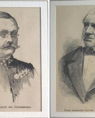 Stampe Antiche Ritratti 1889_I L'ILLUSTRAZIONE POP