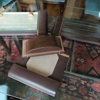 stiloforo pennino in oro e set scrivania d'epoca 