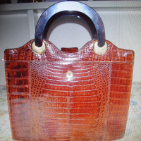 Borsa in coccodrilli vintage