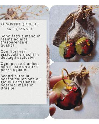 Orecchini LUX in resina e fiori veri