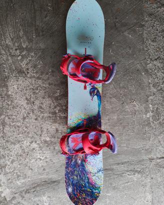 Burton Lipstick 141 cm Snowboard + Attacchi Lexa M
